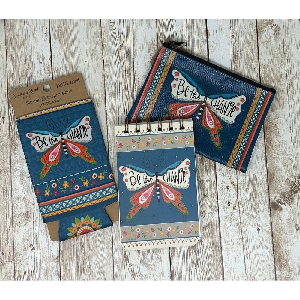 Be The Change Gift Bundle Coin Purse Notepad Cozie